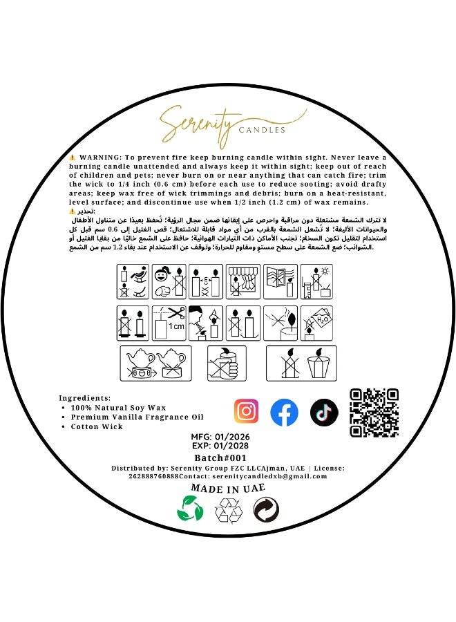 Serenity Candles شمعة سيرينيتي بير ماي لاف المعطرة – الإصدار الوردي الأنيق – فتيل واحد (٣٠ جم) - Image 5